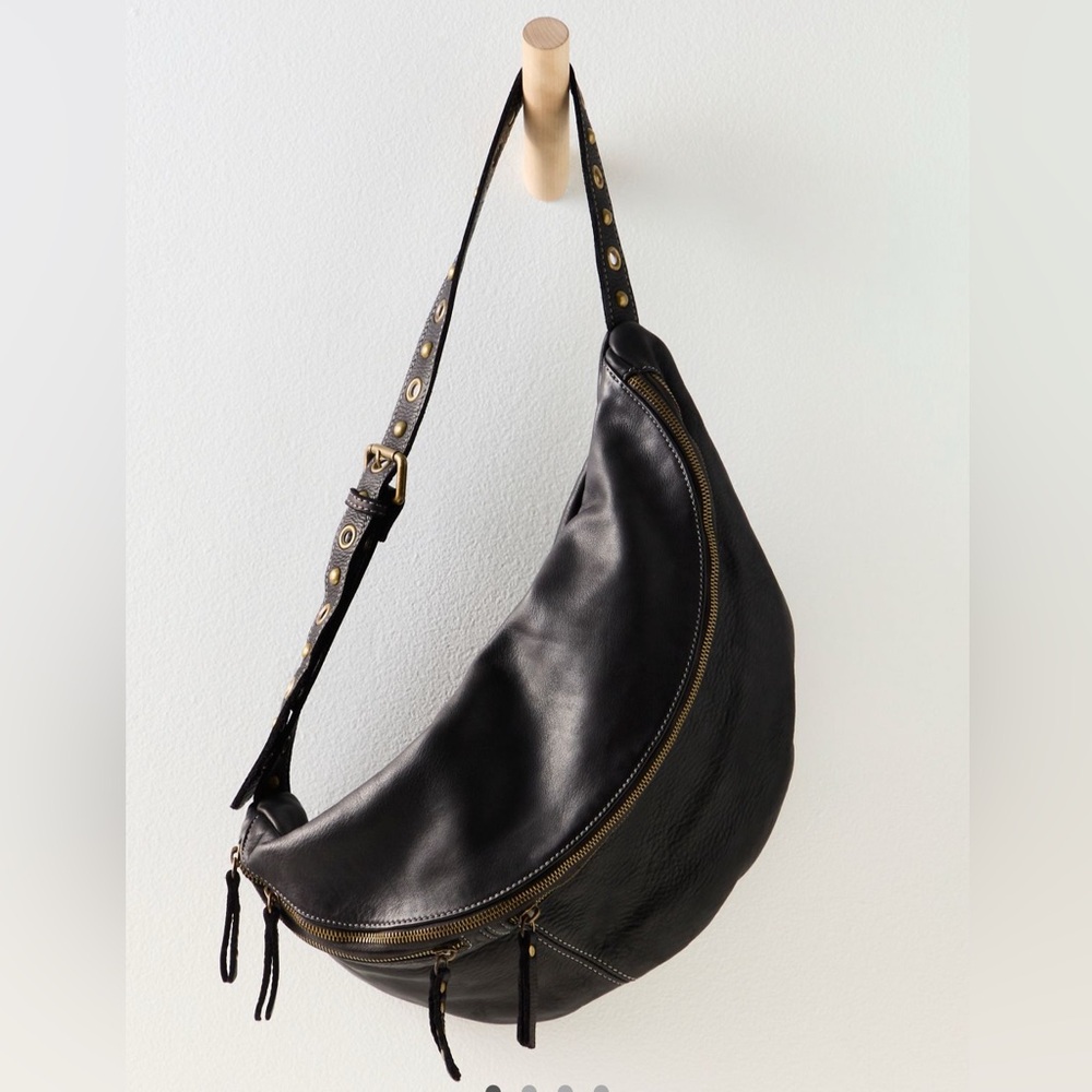 Free People Bolsa Nova Black Leather Bag